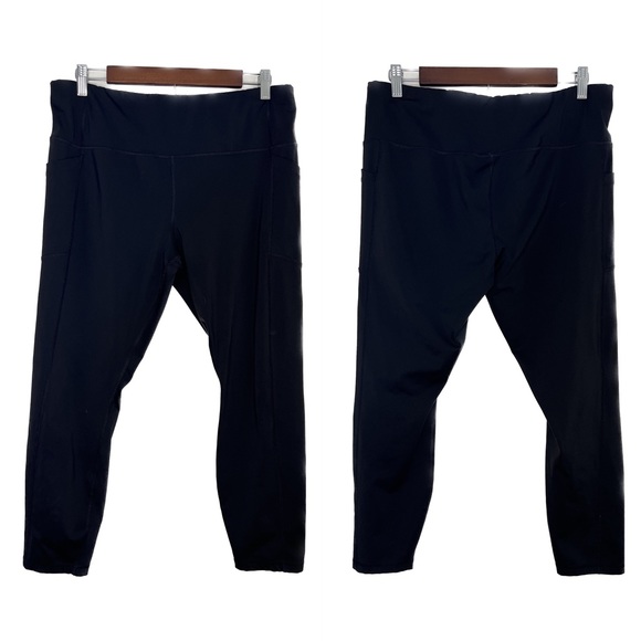 Avia Pants - Avia Women’s 28" High Waist Ankle Leggings with Side Pockets XXL (18-20)